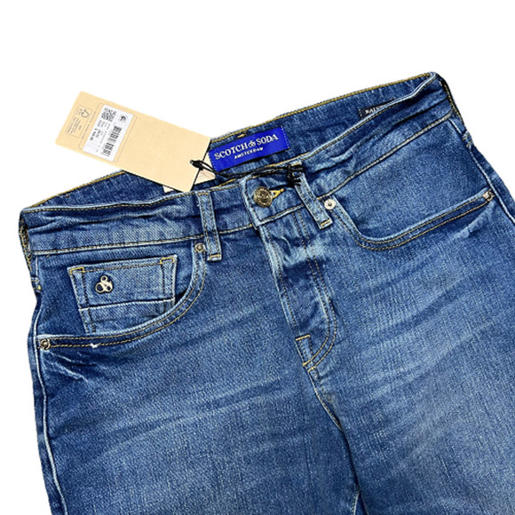 NWT Scotch & Soda Mens Blue Denim Ralston Style Slim Fit Jeans Medium Wash 28x32 - Picture 2 of 12